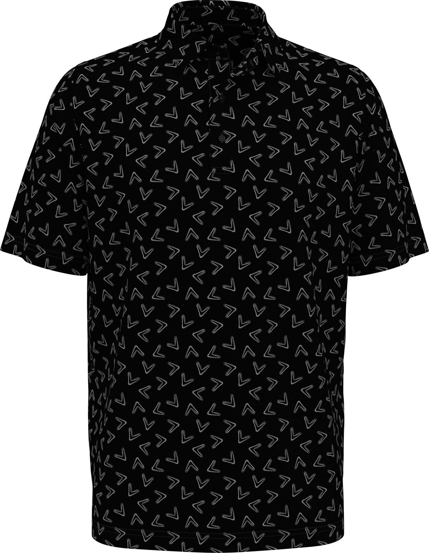 Callaway all over large chev printed polo shirt