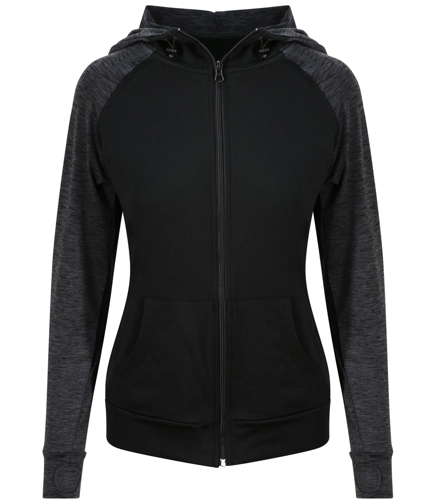 AWDis Ladies Cool Contrast Zoodie (zipped hoodie)