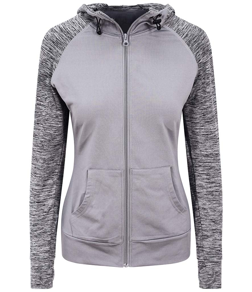 AWDis Ladies Cool Contrast Zoodie (zipped hoodie)