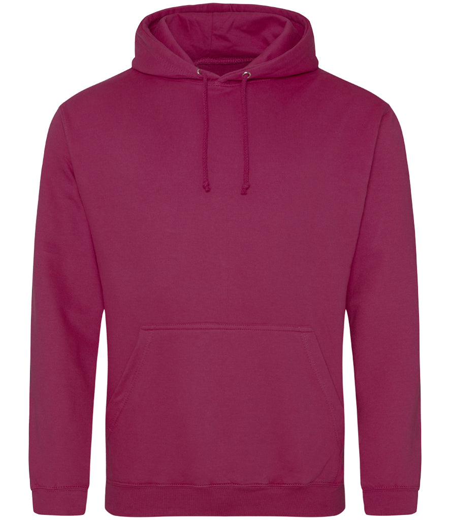 AWDis College Hoodie (Reds & Pinks in sizes XL-5XL)