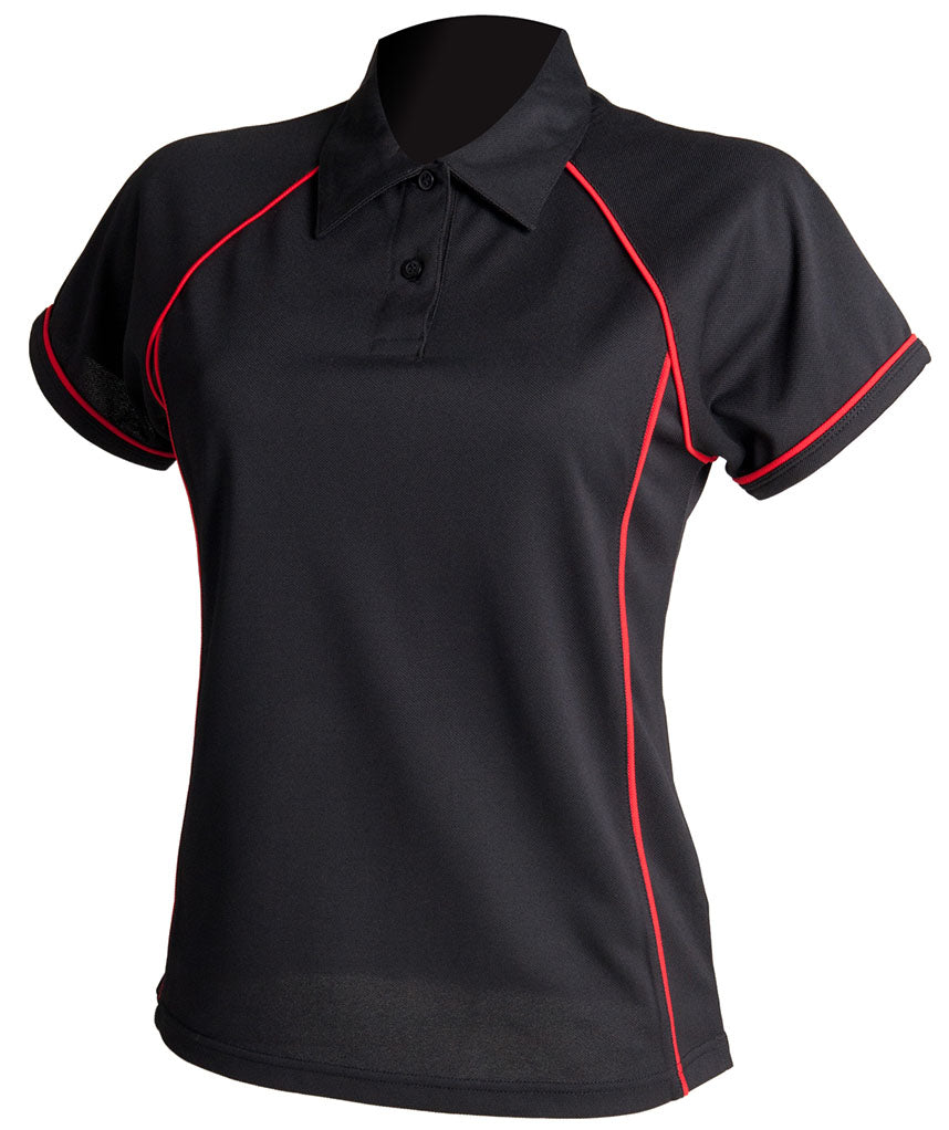 Finden + Hales Ladies Performance Piped Polo Shirt