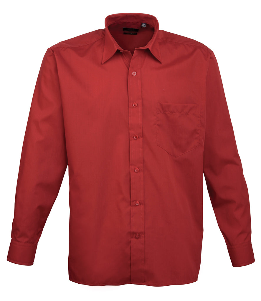Premier Long Sleeve Poplin Shirt (21" - 23" neck) - PR200