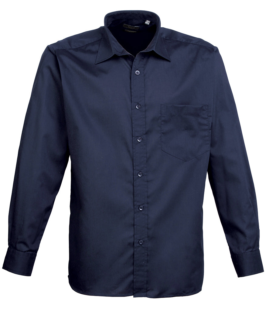 Premier Long Sleeve Poplin Shirt (21" - 23" neck) - PR200