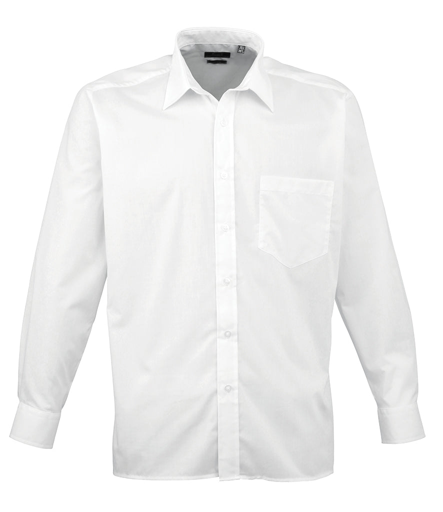 Premier Long Sleeve Poplin Shirt (21" - 23" neck) - PR200