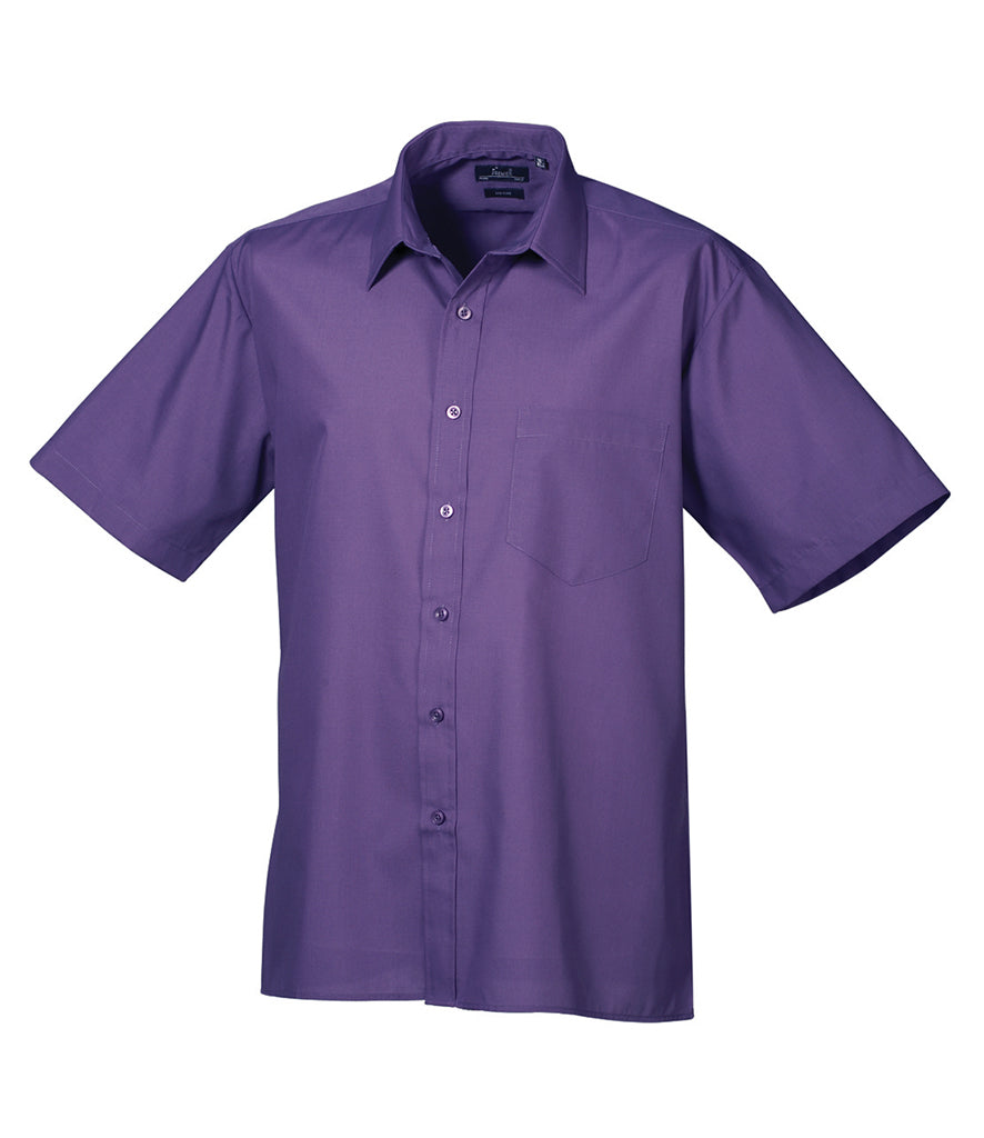 Premier Short Sleeve Poplin Shirt (20" - 23" neck) - PR202