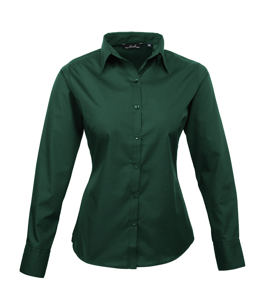 Premier Ladies Long Sleeve Blouse (sizes 26 to 30) - PR300