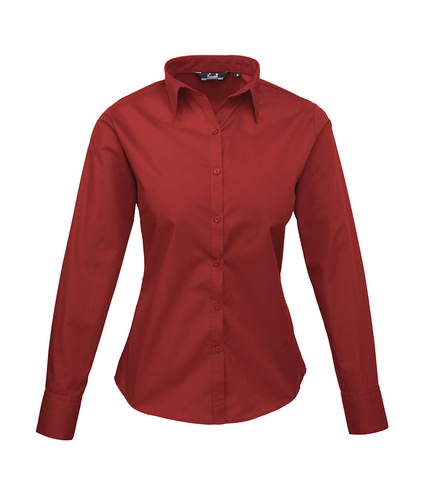 Premier Ladies Long Sleeve Blouse (sizes 26 to 30) - PR300