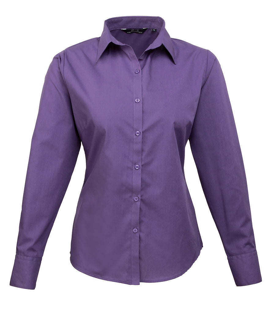 Premier Ladies Long Sleeve Blouse (sizes 26 to 30) - PR300