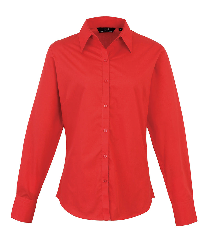 Premier Ladies Long Sleeve Blouse (sizes 26 to 30) - PR300