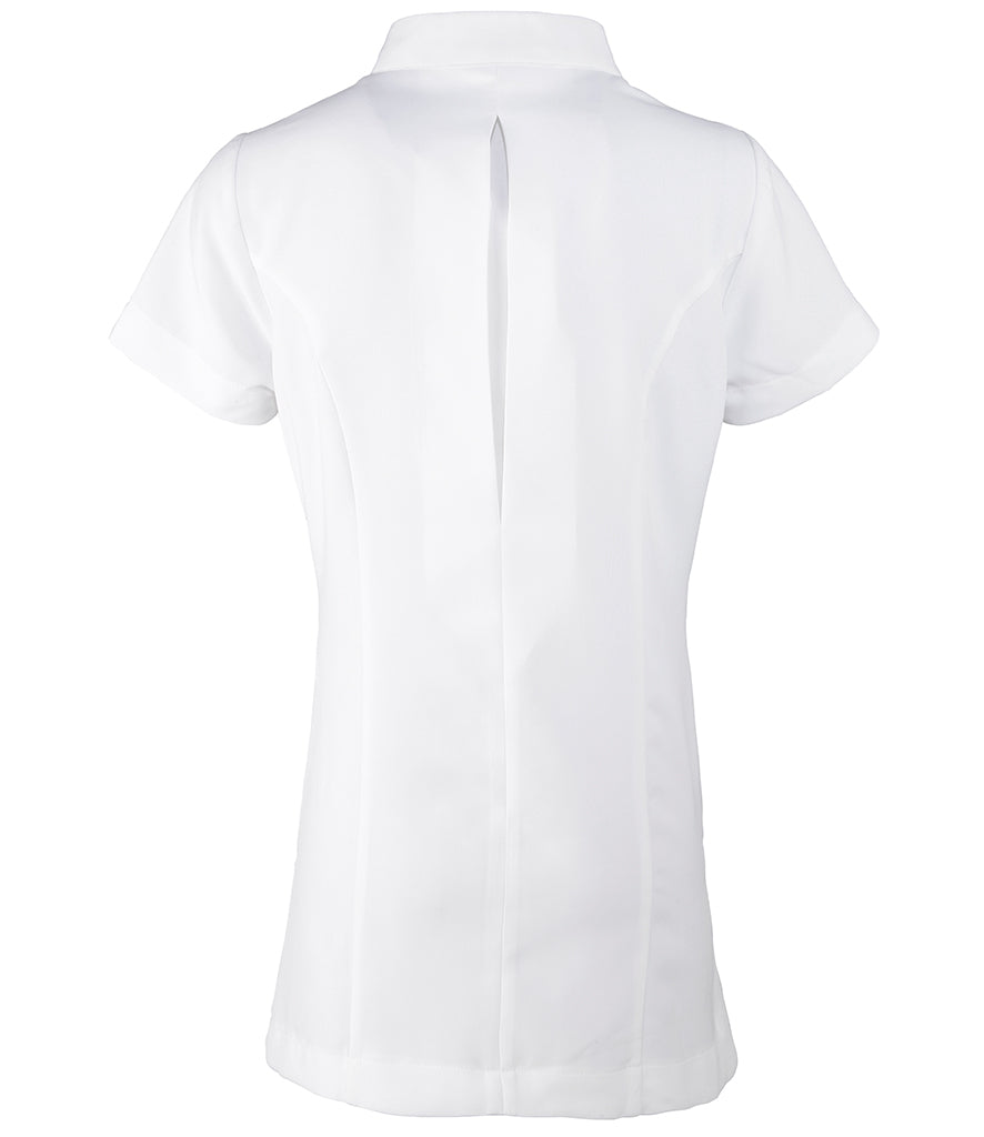 Premier Ladies Blossom Short Sleeve Tunic (White)
