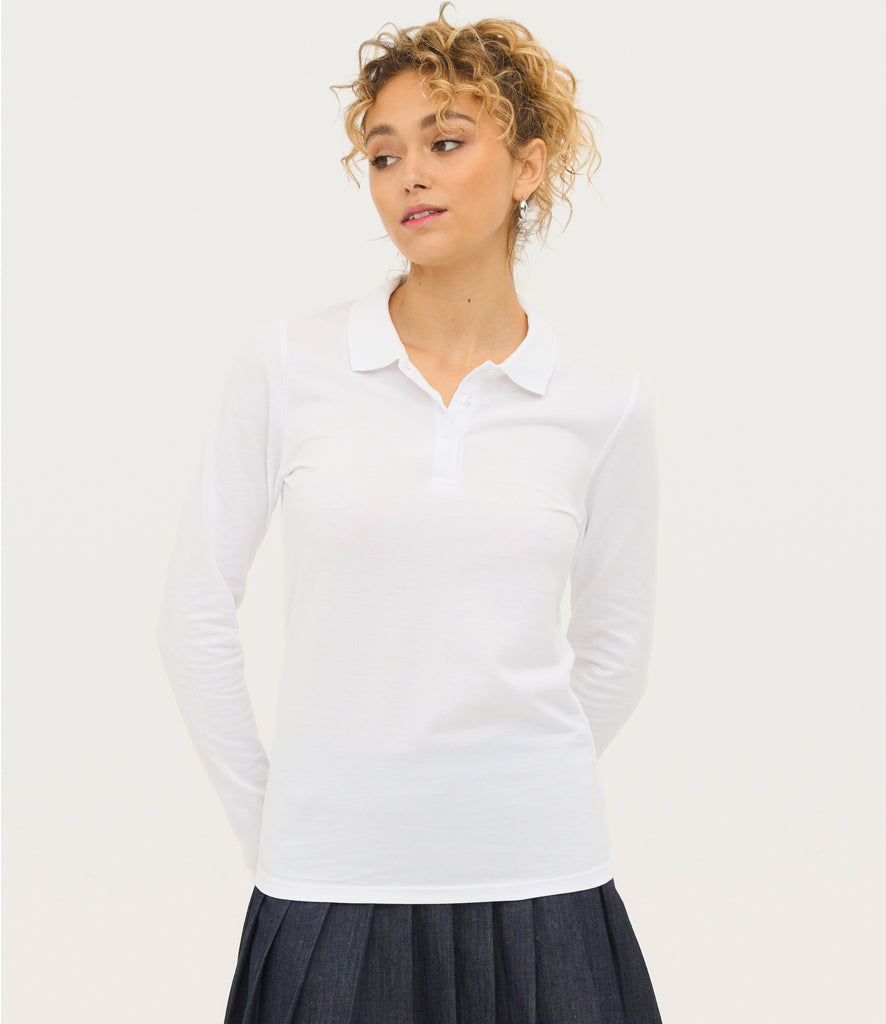 SOL'S Ladies Perfect Long Sleeve Piqué Polo Shirt