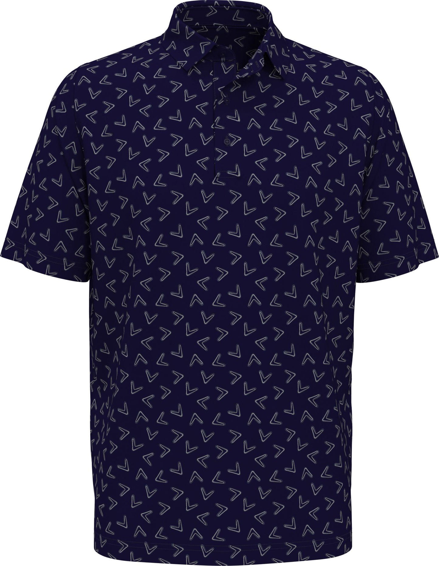 Callaway all over large chev printed polo shirt