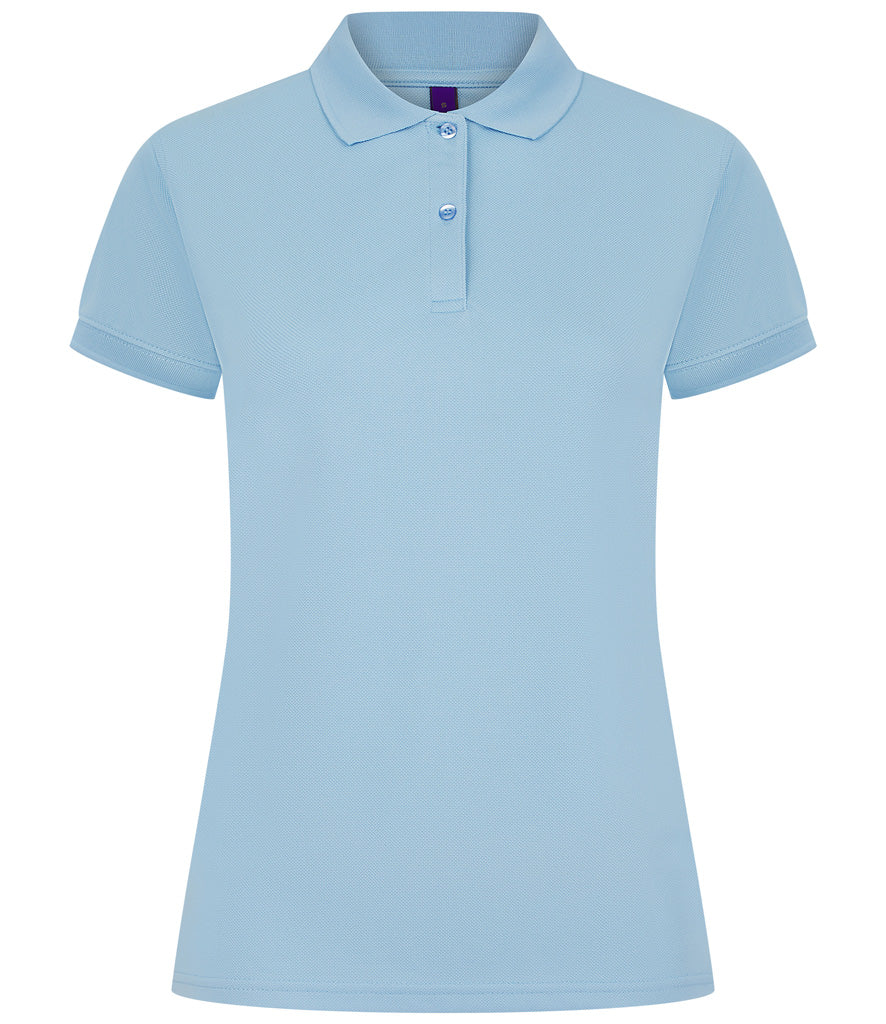 Henbury Ladies Coolplus® Wicking Piqué Polo Shirt (Sizes XS - Large)