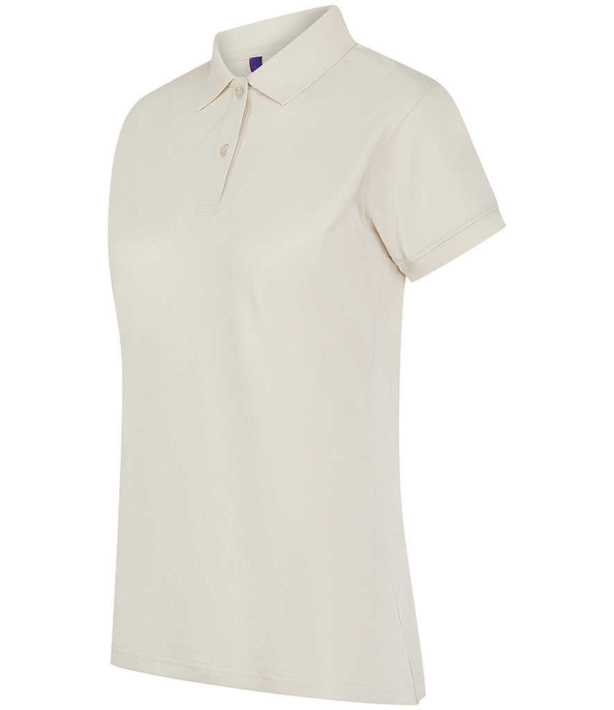 Henbury Ladies Coolplus® Wicking Piqué Polo Shirt (Sizes XS - Large)