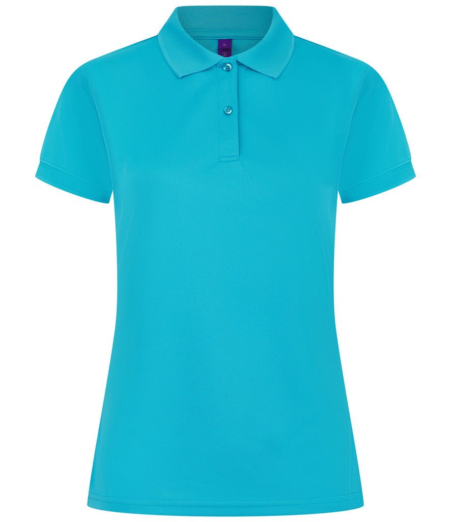 Henbury Ladies Coolplus® Wicking Piqué Polo Shirt (Sizes XS - Large)