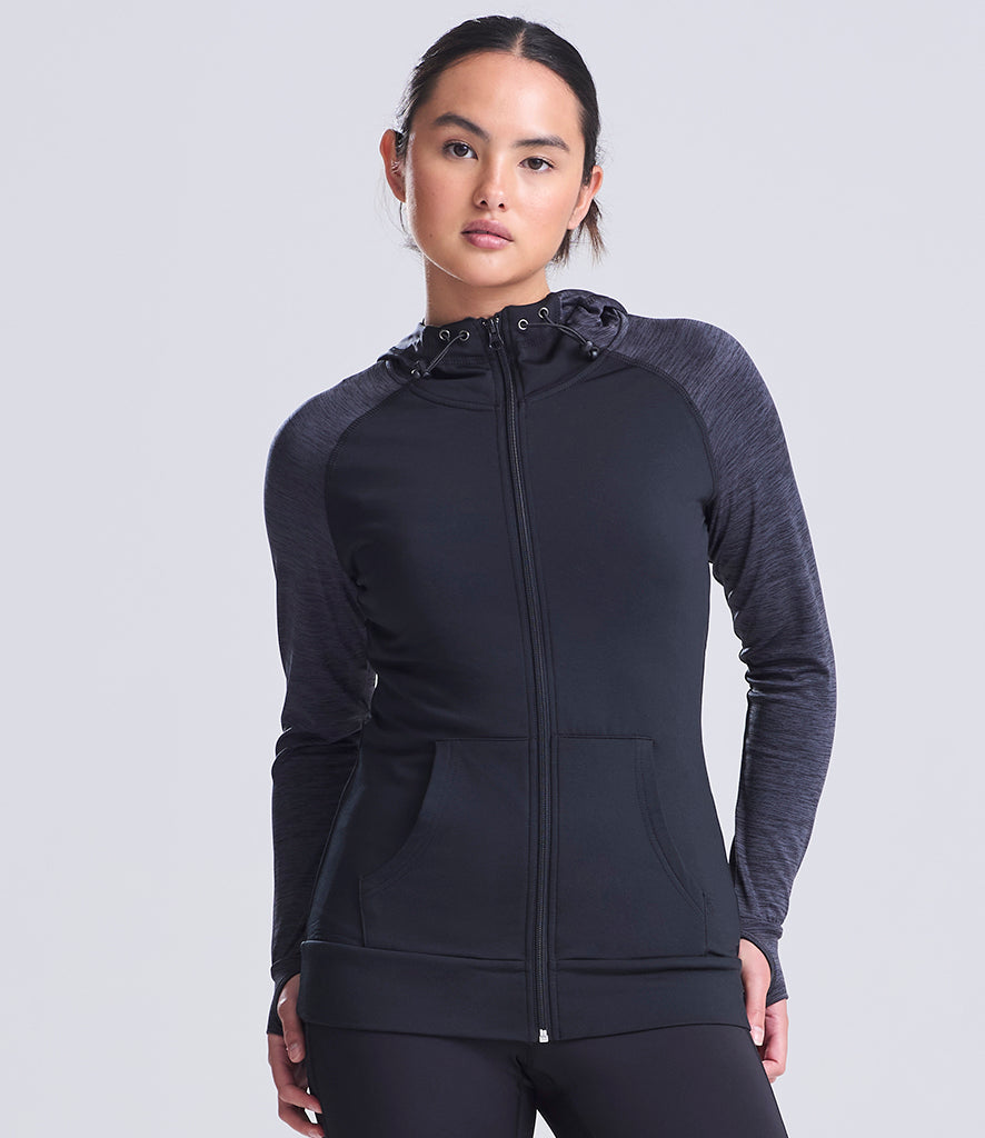 AWDis Ladies Cool Contrast Zoodie (zipped hoodie)