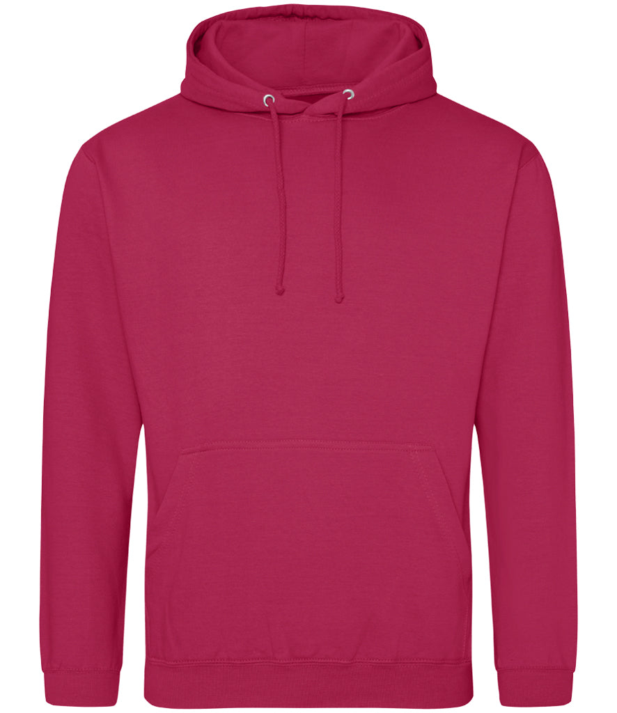 AWDis College Hoodie (Reds & Pinks in sizes XL-5XL)