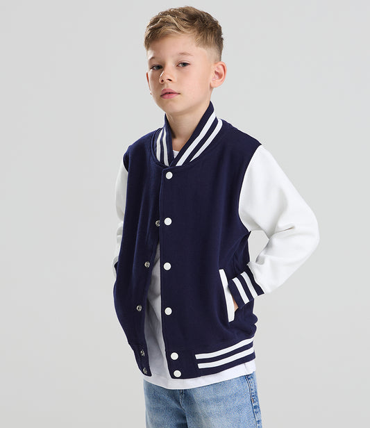 AWDis Just Hoods Child's Varsity Jacket