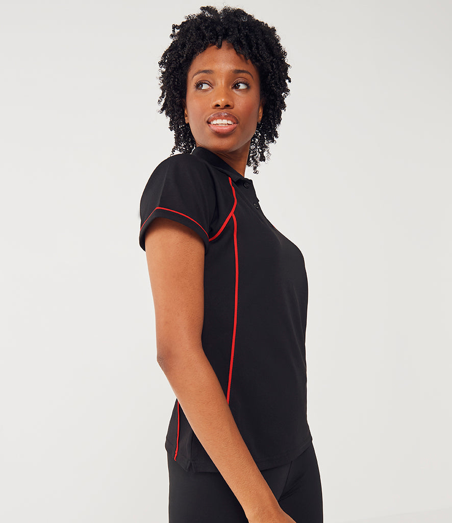 Finden + Hales Ladies Performance Piped Polo Shirt