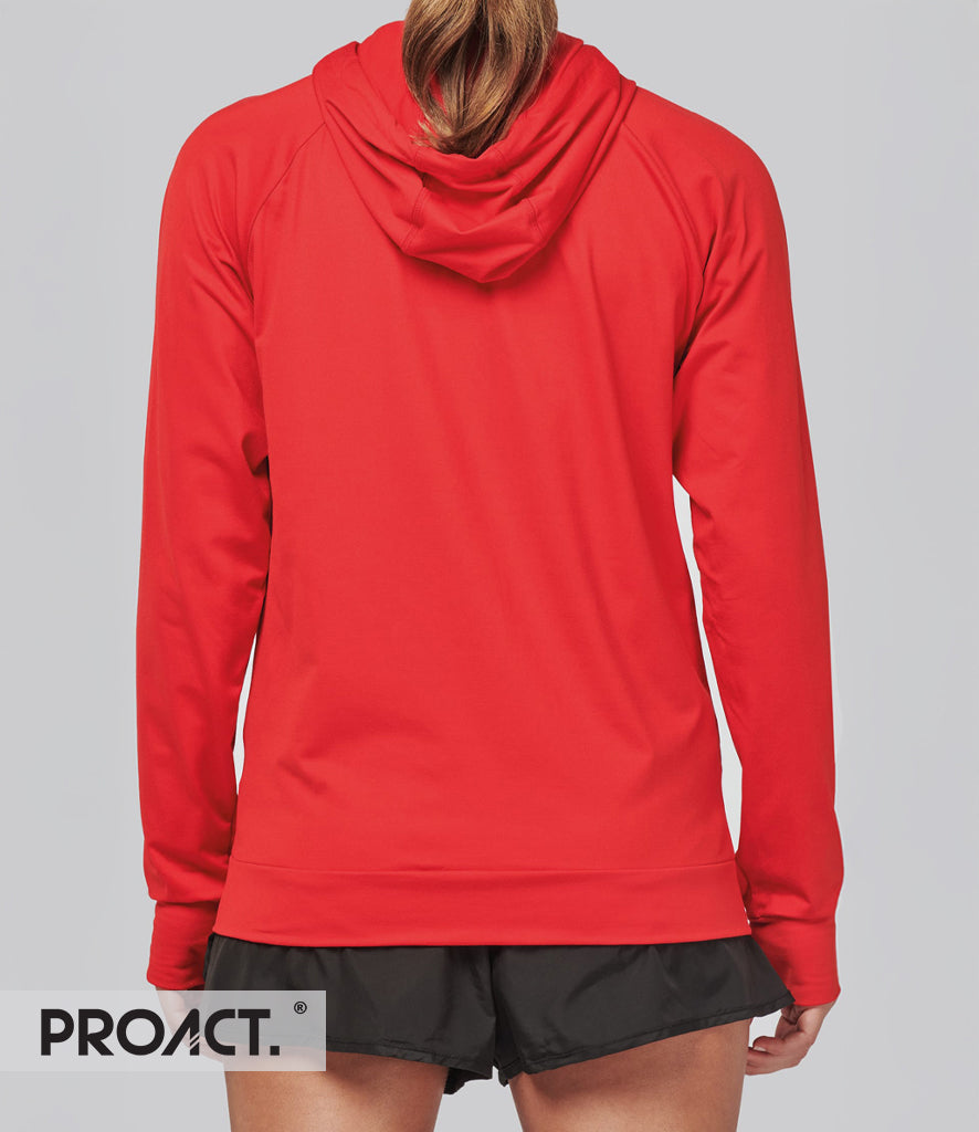 Proact Zip Neck Hooded Sweatshirt