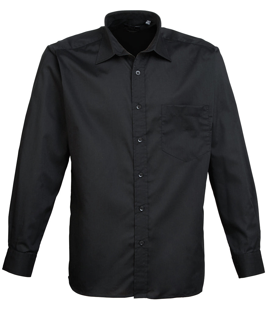 Premier Long Sleeve Poplin Shirt (14.5" - 17" neck) - PR200