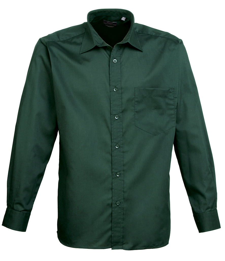 Premier Long Sleeve Poplin Shirt (14.5" - 17" neck) - PR200