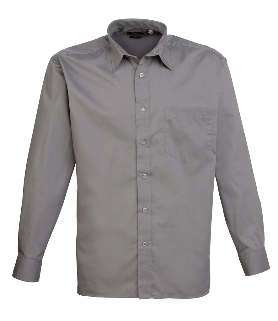Premier Long Sleeve Poplin Shirt (14.5" - 17" neck) - PR200