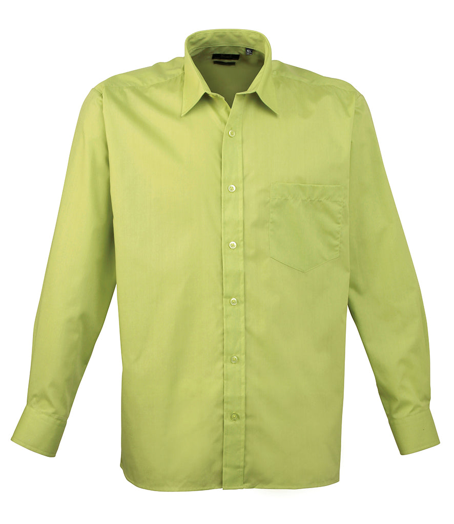 Premier Long Sleeve Poplin Shirt (14.5" - 17" neck) - PR200