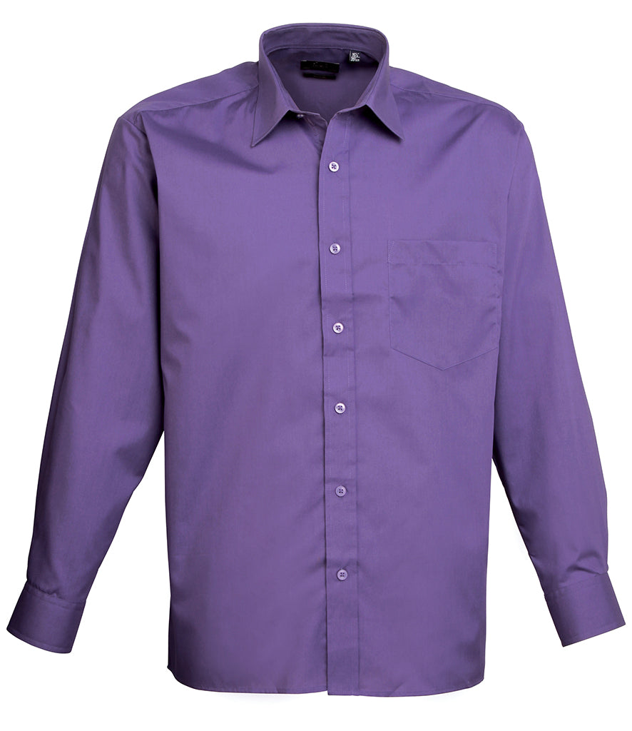 Premier Long Sleeve Poplin Shirt (14.5" - 17" neck) - PR200