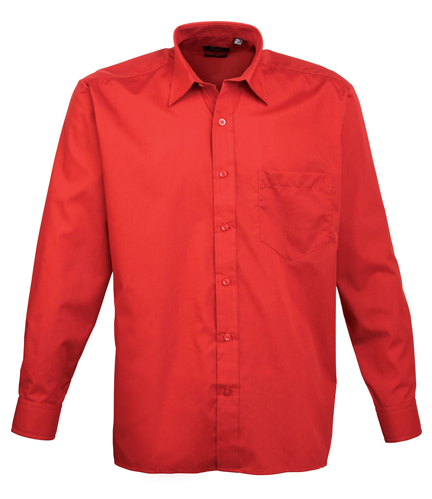 Premier Long Sleeve Poplin Shirt (14.5" - 17" neck) - PR200