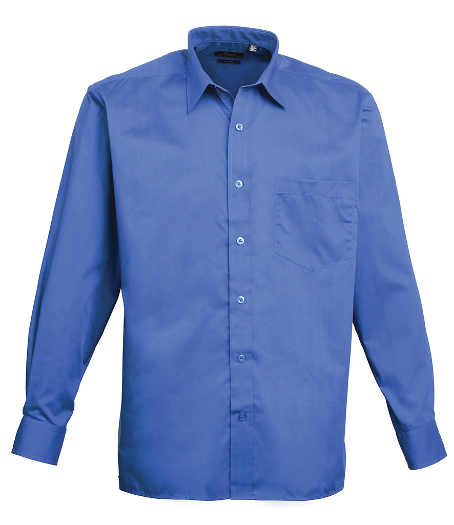 Premier Long Sleeve Poplin Shirt (14.5" - 17" neck) - PR200