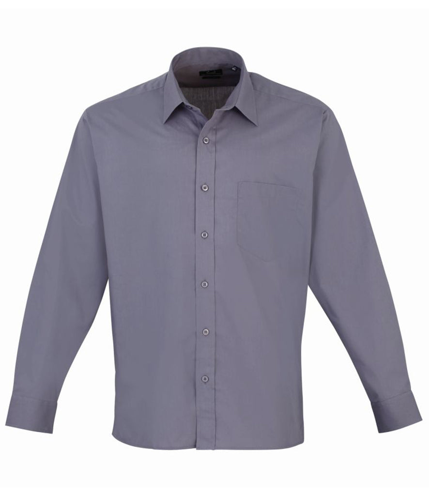 Premier Long Sleeve Poplin Shirt (14.5" - 17" neck) - PR200
