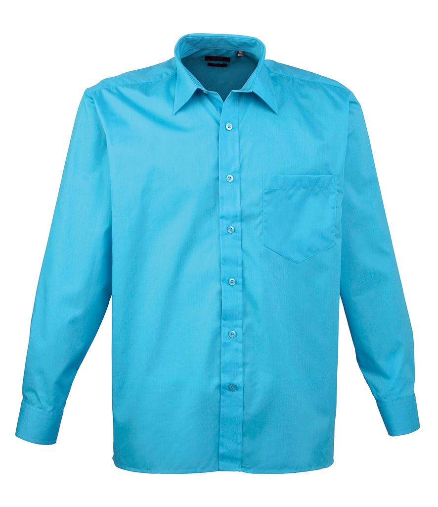 Premier Long Sleeve Poplin Shirt (14.5" - 17" neck) - PR200