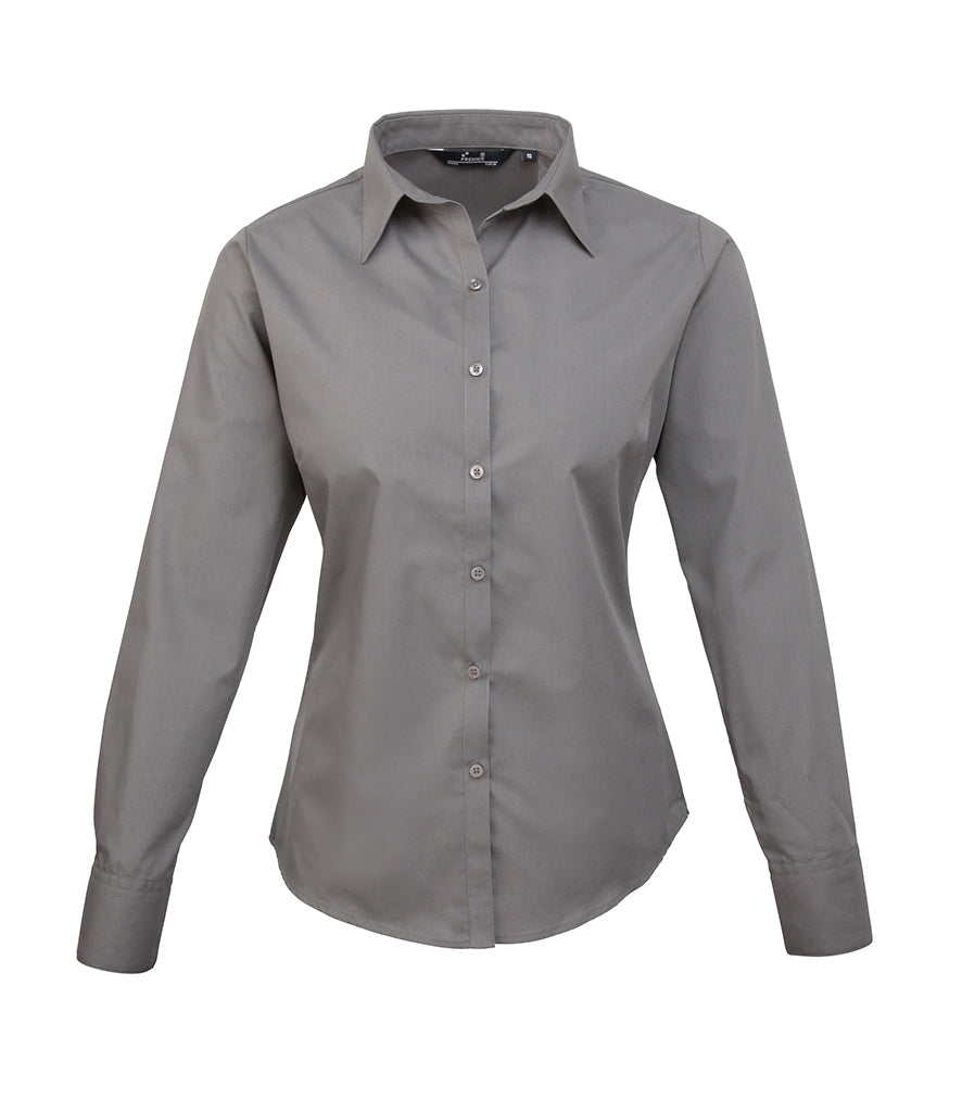 Premier Ladies Long Sleeve Blouse (sizes 16 to 24) - PR300
