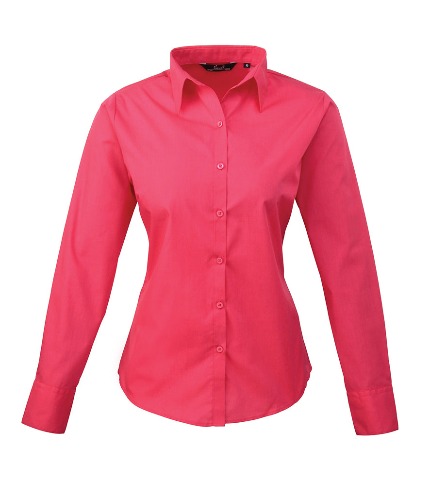 Premier Ladies Long Sleeve Blouse (sizes 16 to 24) - PR300