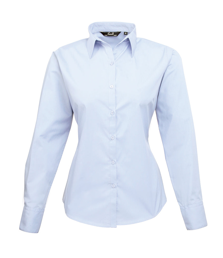 Premier Ladies Long Sleeve Blouse (sizes 16 to 24) - PR300