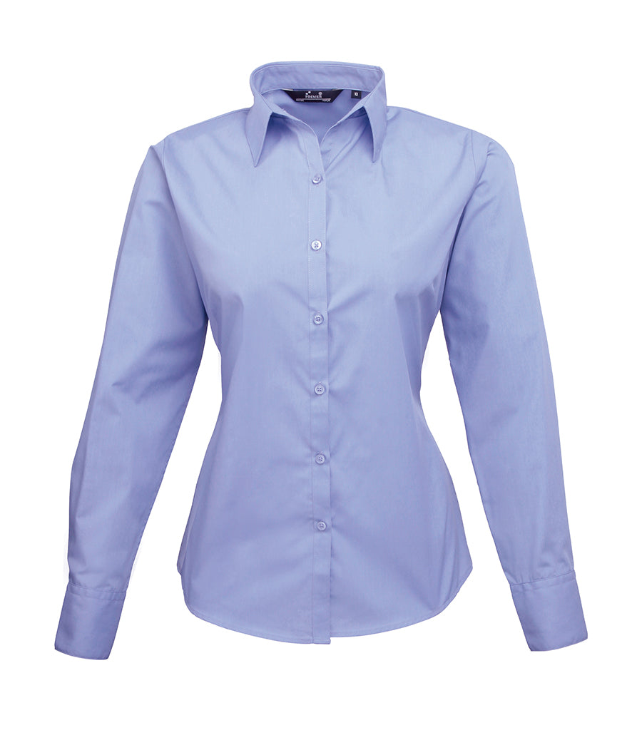 Premier Ladies Long Sleeve Blouse (sizes 16 to 24) - PR300