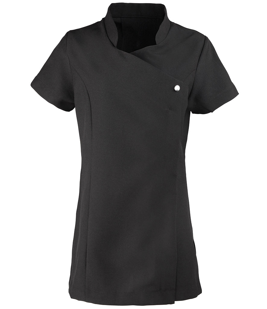 Premier Ladies Blossom Short Sleeve Tunic (Black)