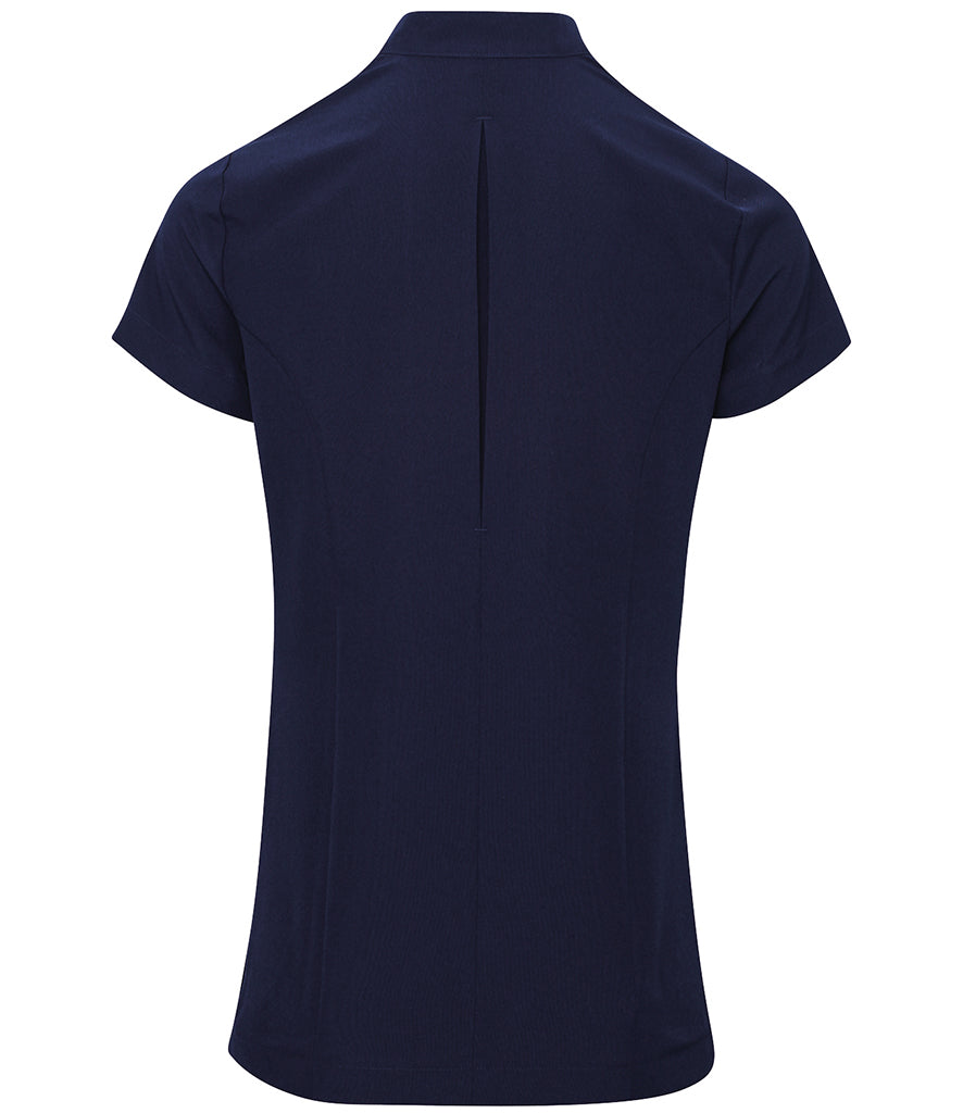 Premier Ladies Blossom Short Sleeve Tunic (Navy)