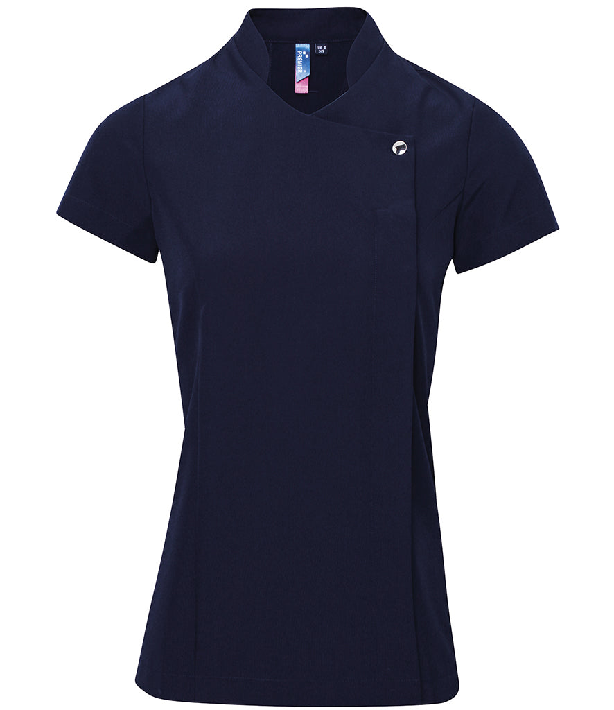 Premier Ladies Blossom Short Sleeve Tunic (Navy)