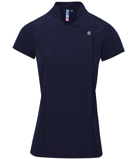 Premier Ladies Blossom Short Sleeve Tunic (Navy)