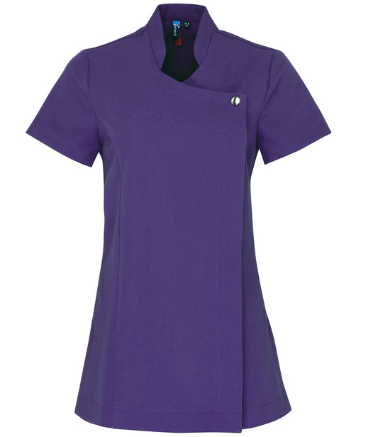 Premier Ladies Blossom Short Sleeve Tunic (Purple)