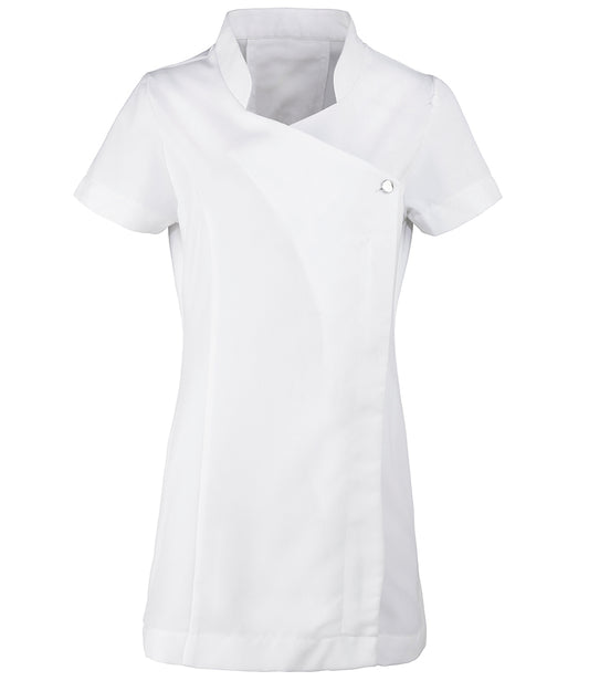 Premier Ladies Blossom Short Sleeve Tunic (White)