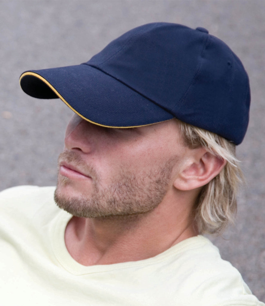 Result Low Profile Heavy Brushed Cotton Cap with Sandwich Peak