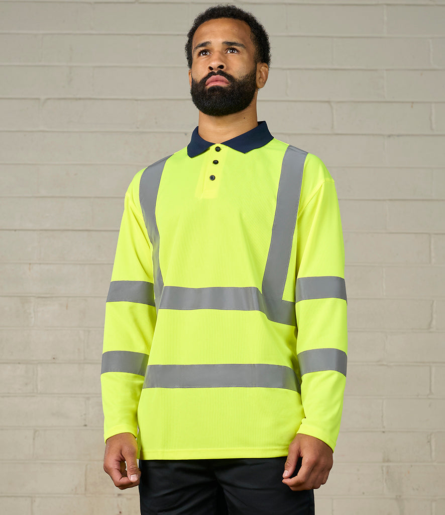 Pro RTX High Visibility Long Sleeve Polo Shirt