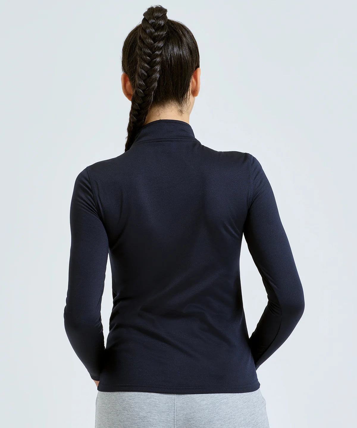 TriDri® ladies recycled long sleeve brushed back ¼ zip top